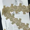 Leaf flowers, gold thread lace, gold thread lace, embroidery lace, foreign trade clothing, pajamas, lace accessories direct sales Specification image